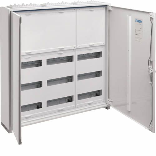 Щит Univers IP44/II 800x800x161мм 108мод. з блоком для клем, Hager
