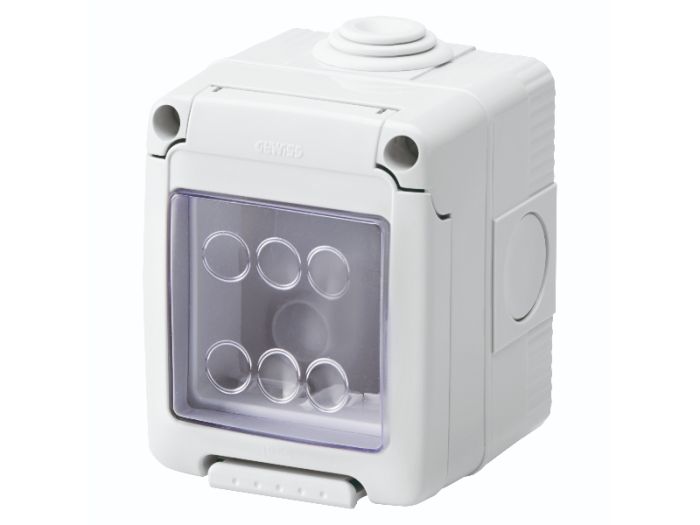 Герметичний корпус горизонтальний  27 COMBI 2М IP55 сірий GEWISS