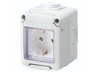 Розетка в зборі 27 COMBI SYSTEM 2P+E 16A IP55 сірий GEWISS