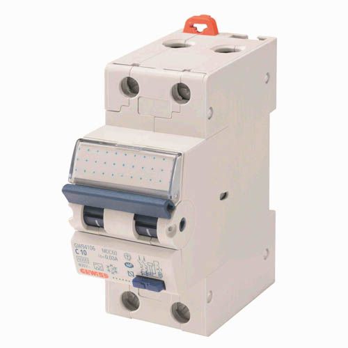 Диференційний автоматичний вимикач GEWISS COMPACT RCBO 1P+N C10 6KA AC/0.03 2M