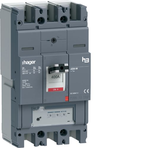 Автоматичний вимикач Hager h3 x630 In=400A 3P 50kA LSnl
