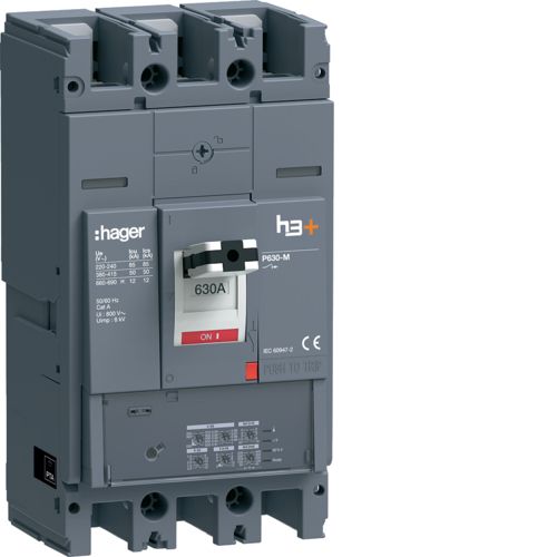 Автоматичний вимикач Hager h3+ P630 In=630A 3P 50kA LSI