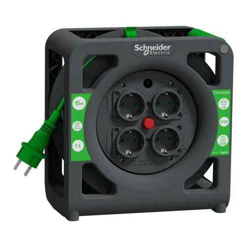 Подовжувач на котушці 15 м, 3х1,5 IP20, Schneider Electric