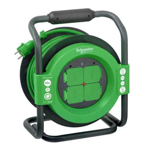 Подовжувач на котушці 40 м, кабель  3х1,5 мм, IP44 Thorsman, Schneider Electric