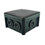 Коробка монтажна для відкритого встановлення 75х75х48 мм (зовн. 90х90х51 мм) IP65 чорна UEC