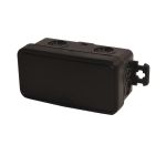 Коробка монтажна для відкритого встановлення без отворів 78х36х34 мм  (зовн. 85х43х38 мм) IP54 чорна UEC