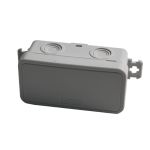 Коробка монтажна для відкритого встановлення без отворів 78х36х34 мм (зовн. 85х43х38 мм) IP54 сіра UEC