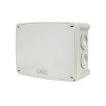 Коробка монтажна для відкритого встановлення 146х105х65 мм (зовн.162х122х68 мм) IP66 із скобами сіра UEC