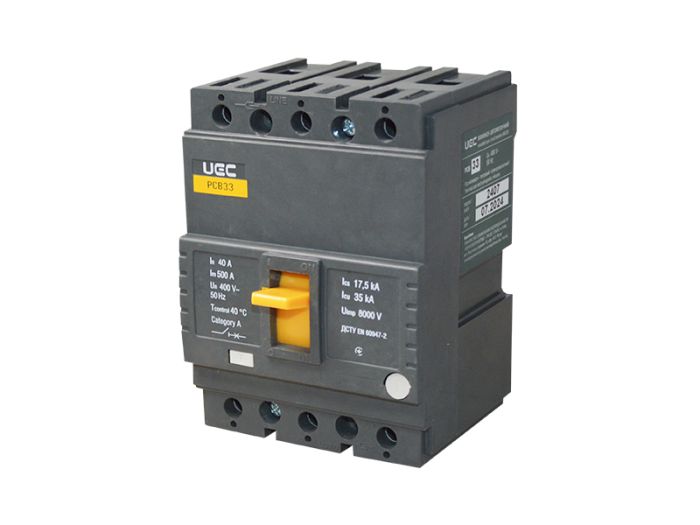 Автоматичний вимикач PCB33 3Р 40А 35кА, UEC