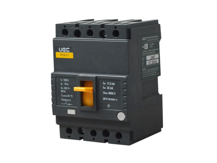 Автоматичний вимикач PCB33 3Р 100А 35кА, UEC