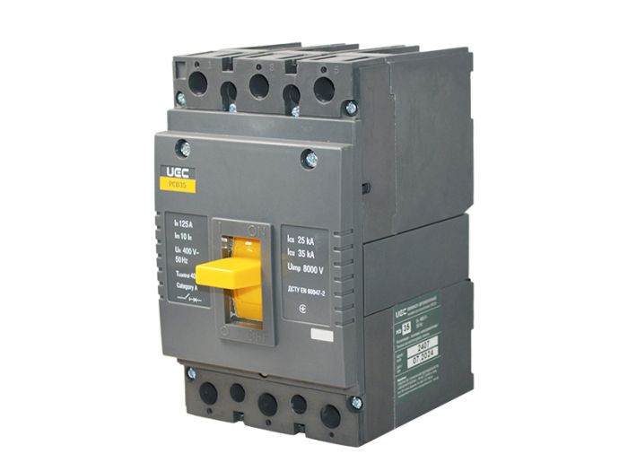 Автоматичний вимикач PCB35 3Р 125А 35кА, UEC