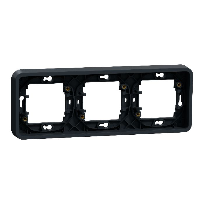 Рамка 3-на "Mureva S" горизонтальна, чорний, IP55, Schneider Electric