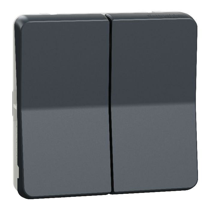 Механізм перемикач 2 кл., сх.6+6, чорний, IP55, Schneider Electric
