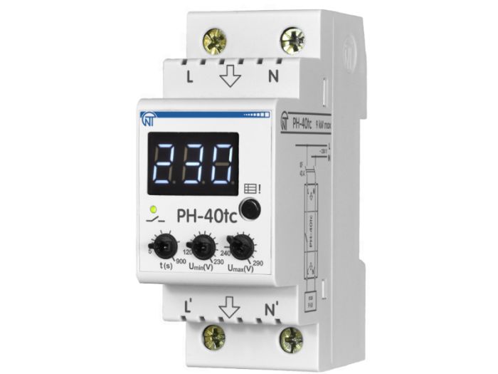 Реле контролю напруги РН-40ТС, 40А, 220В, Новатек