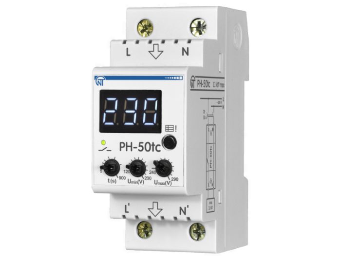 Реле контролю напруги РН-50ТС, 50А, 220В, Новатек