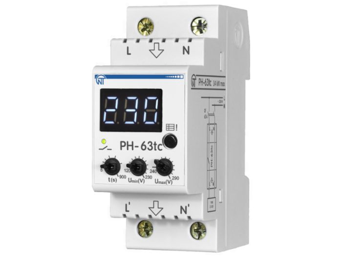 Реле контролю напруги РН-63ТС, 63А, 220В, Новатек