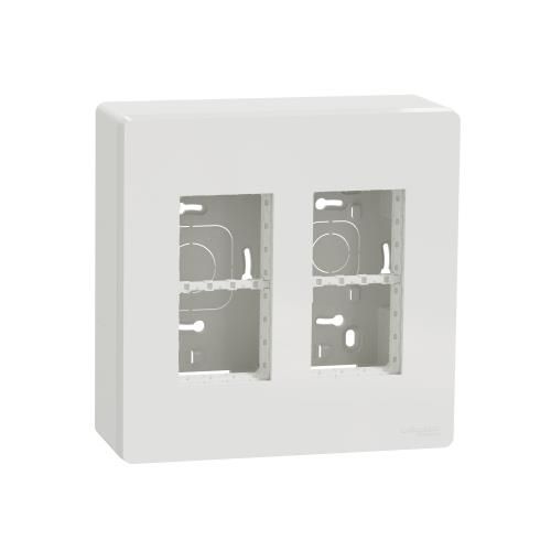 Блок unica system+ відкрита вставка 2х2 білий, Unica New, Schneider Electric