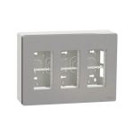 Блок unica system+ відкрита вставка 3х2 алюміній, Unica New, Schneider Electric