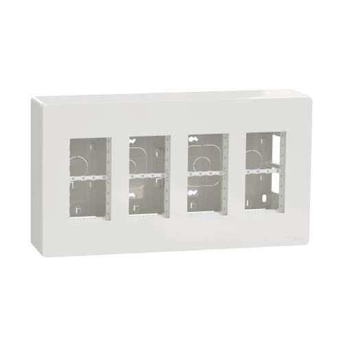 Блок unica system+ відкрита вставка 4х2 білий, Unica New, Schneider Electric