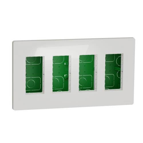 Блок unica system+ прихована вставка 4х2 білий, Unica New, Schneider Electric