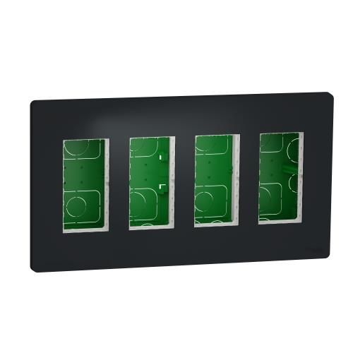 Блок unica system+ прихована вставка 4х2 антрацит, Unica New, Schneider Electric