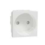 Розетка без заземлення, з шторками, 16а гвинтові зажими, 2 М білий, Schneider Electric
