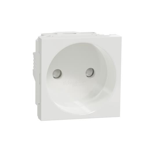Розетка без заземлення, з шторками, 16а гвинтові зажими, 2 М білий, Schneider Electric