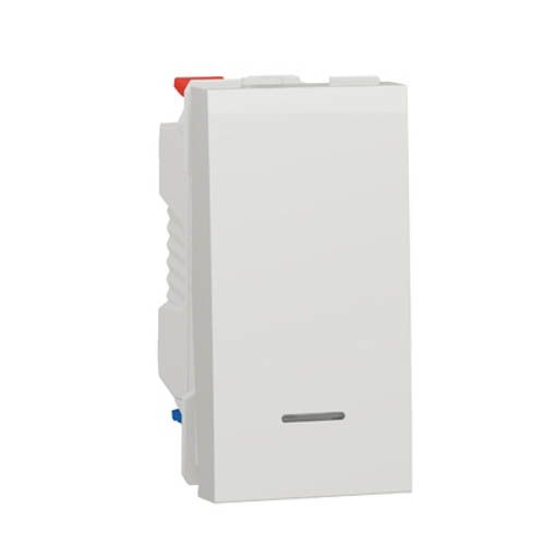 Перемикач 1-кл. з нейтр 10А, 1-мод., Unica New білий, Schneider Electric