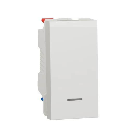 Перемикач 1-кл. з нейтр 10А, 1-мод., Unica New білий, Schneider Electric