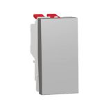 Перемикач 1-кл. перехр. сх.7 10А, 1-мод., Unica New, алюміній, Schneider Electric