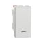 Вимикач 1-кл. кнопк. з підсв. 1-мод. 10A Unica New, білий, Schneider Electric