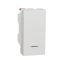 Вимикач 1-кл. кнопк. з підсв. 1-мод. 10A Unica New, білий, Schneider Electric