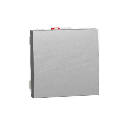 Вимикач 1-кл., сх. 1, 10 AX, 250 В, Unica New алюміній, Schneider Electric