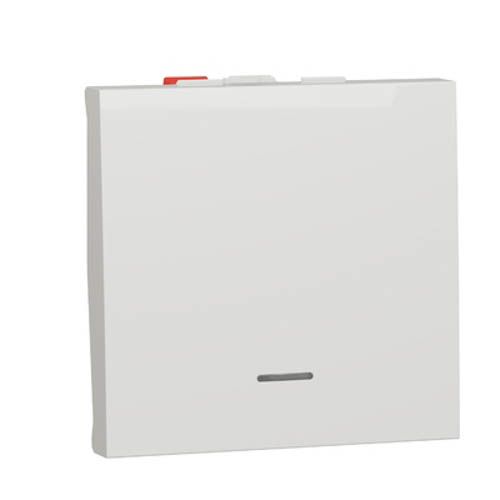 Перемикач 1-кл. з нейтр 10А, 2 мод Unica New білий, Schneider Electric