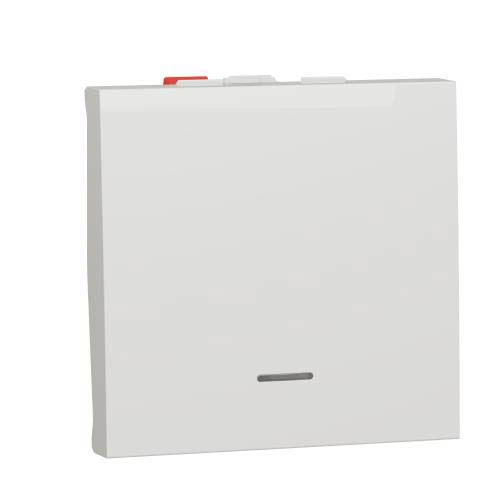 Перемикач 1-кл. з нейтр 10А, 2 мод Unica New білий, Schneider Electric