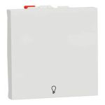 Вимикач 1-кл. кнопк. з симв. "Світло" 10А, 2 мод білий, Schneider Electric