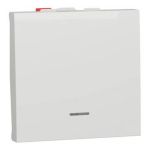 Вимикач 1-кл. кнопк. з підсв. сх.1а 10А, 2 мод білий, Schneider Electric