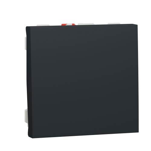 Вимикач 1-кл., кнопковий, сх. 1, 10 A, Unica New антрацит, Schneider Electric