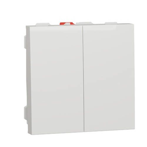 Вимикач 2-кл., сх. 5, 10 AX, 250 В, Unica New білий, Schneider Electric