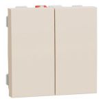 Вимикач 2-кл., сх. 5, 10 AX, 250 В, Unica New бежевий, Schneider Electric