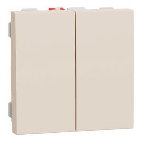 Вимикач 2-кл., сх. 5, 10 AX, 250 В, Unica New бежевий, Schneider Electric
