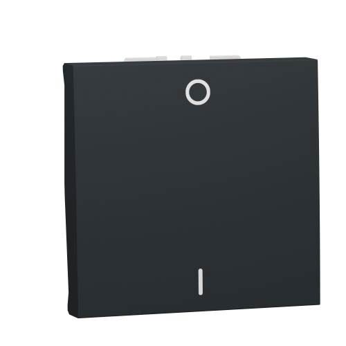 Вимикач двополюсний, 1-кл., сх. 2, 16 AX, 250 В, Unica New антрацит, Schneider Electric