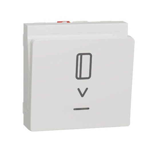 Вимикач картковий, з підсвічуванням, 10 А, Unica New білий, Schneider Electric