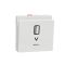Вимикач картковий, з підсвічуванням, 10 А, Unica New білий, Schneider Electric