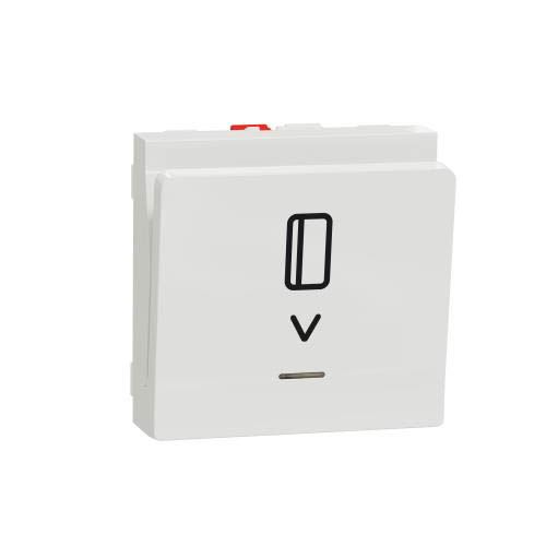 Вимикач картковий, з підсвічуванням, 10 А, Unica New білий, Schneider Electric