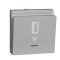 Вимикач картковий, з підсвічуванням, 10 А, Unica New алюміній, Schneider Electric