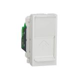 Розетка комп'ютерна RJ45, одинарна категорія 5 UTP, 1 модуль, Unica New, білий, Schneider Electric