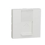 Розетка комп'ютерна RJ45, одинарна категорія 5 UTP, 2 модулі білий, Unica New, Schneider Electric
