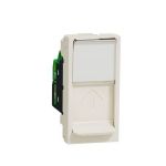 Розетка комп'ютерна RJ45, одинарна категорія 6 UTP, 1 модуль бежева, Unica New, Schneider Electric