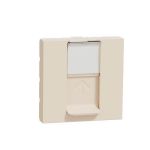 Розетка комп'ютерна RJ45, одинарна категорія 6 UTP, 2 модулі, Unica New, бежева, Schneider Electric